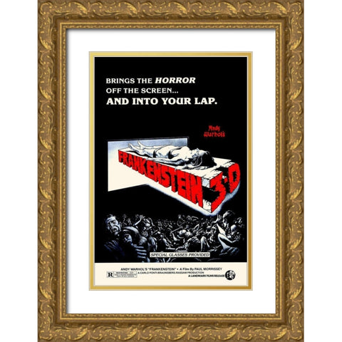 Andy Warhols Frankenstein 3D Gold Ornate Wood Framed Art Print with Double Matting by Hollywood Photo Archive