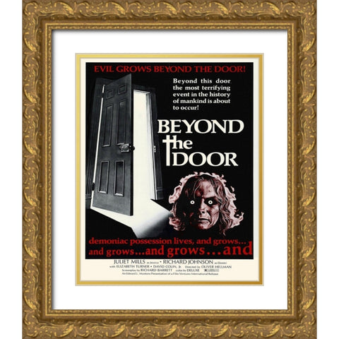 Beyond The Door Gold Ornate Wood Framed Art Print with Double Matting by Hollywood Photo Archive