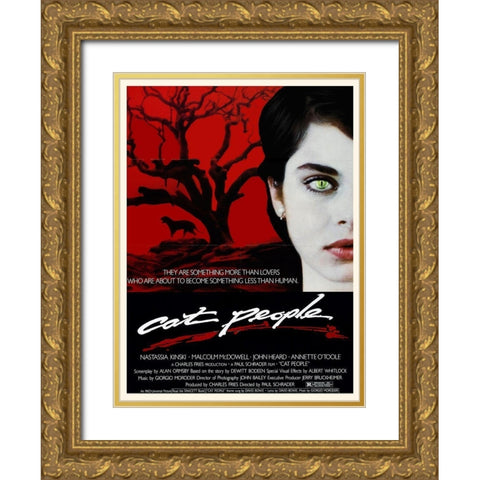 Cat People Gold Ornate Wood Framed Art Print with Double Matting by Hollywood Photo Archive