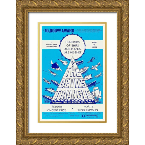 The Devils Triangle Gold Ornate Wood Framed Art Print with Double Matting by Hollywood Photo Archive