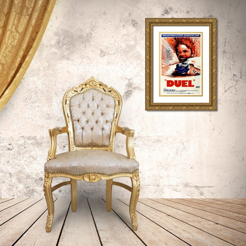 Duel Gold Ornate Wood Framed Art Print with Double Matting by Hollywood Photo Archive
