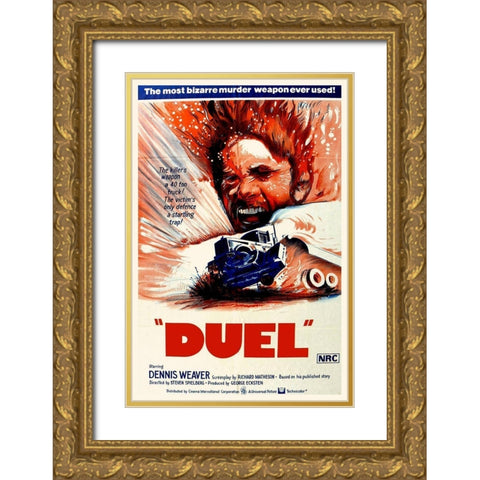 Duel Gold Ornate Wood Framed Art Print with Double Matting by Hollywood Photo Archive