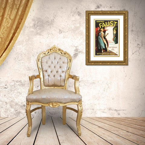 Faust Gold Ornate Wood Framed Art Print with Double Matting by Hollywood Photo Archive
