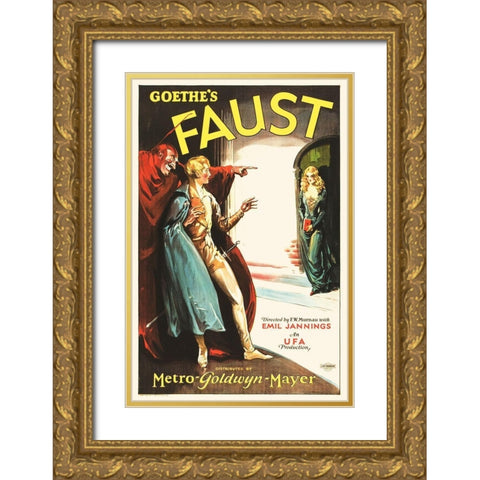 Faust Gold Ornate Wood Framed Art Print with Double Matting by Hollywood Photo Archive
