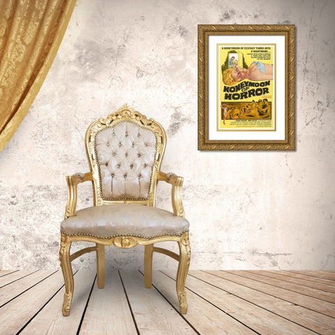 Honeymoon of Horror Gold Ornate Wood Framed Art Print with Double Matting by Hollywood Photo Archive