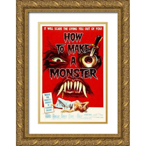 How to Make A Monster Gold Ornate Wood Framed Art Print with Double Matting by Hollywood Photo Archive