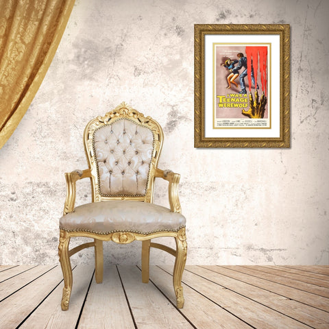 I Was A Teenage Werewolf Gold Ornate Wood Framed Art Print with Double Matting by Hollywood Photo Archive