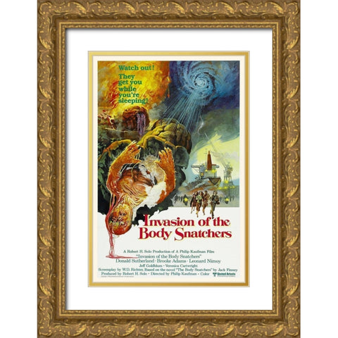 Invasion of the Body Snatchers 1978 Gold Ornate Wood Framed Art Print with Double Matting by Hollywood Photo Archive