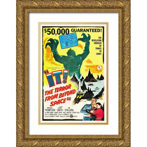 It The Terror From Space Gold Ornate Wood Framed Art Print with Double Matting by Hollywood Photo Archive