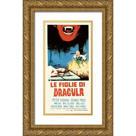 Italian - Dracula Gold Ornate Wood Framed Art Print with Double Matting by Hollywood Photo Archive
