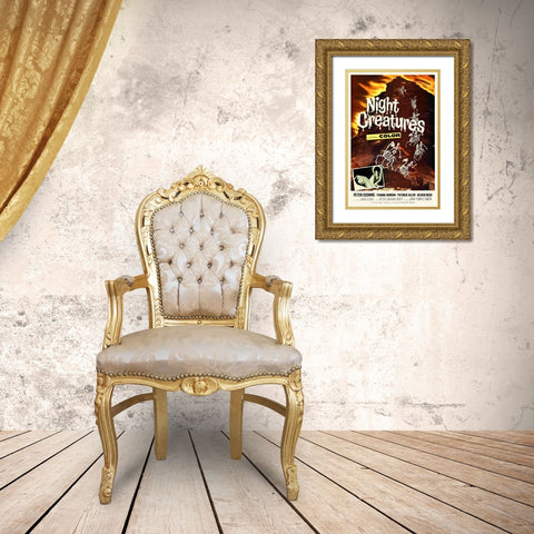 Night Creatures Gold Ornate Wood Framed Art Print with Double Matting by Hollywood Photo Archive