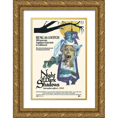 Night of Dark Shadows Gold Ornate Wood Framed Art Print with Double Matting by Hollywood Photo Archive