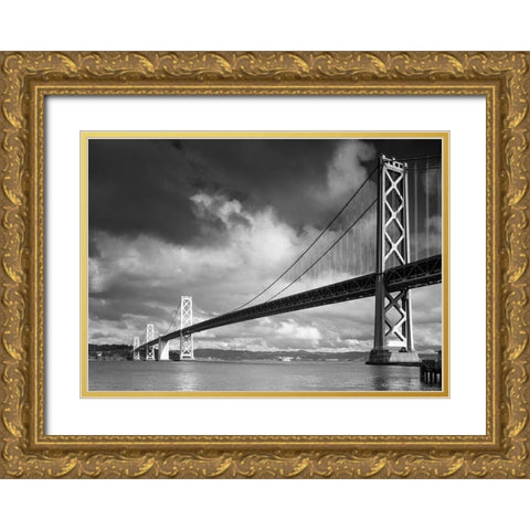 Bay Bridge San Francisco California Gold Ornate Wood Framed Art Print with Double Matting by Highsmith, Carol
