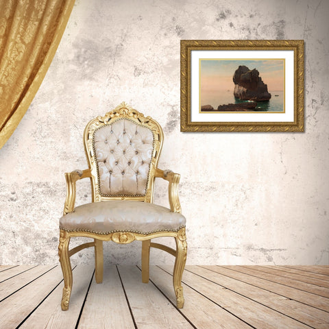Capri Gold Ornate Wood Framed Art Print with Double Matting by Haseltine, William Stanley