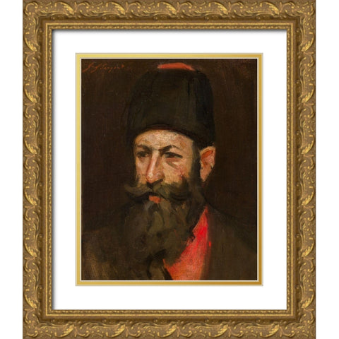 The Cossack Gold Ornate Wood Framed Art Print with Double Matting by Sargent, John Singer Imitator of