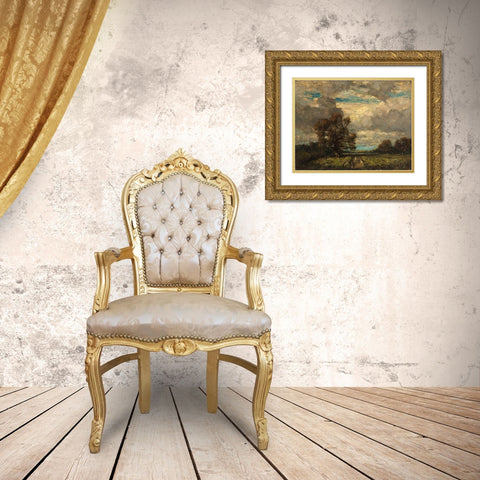 The Lone Sentinel Gold Ornate Wood Framed Art Print with Double Matting by Ranger, Henry Ward