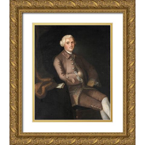 John Browne Gold Ornate Wood Framed Art Print with Double Matting by Blackburn, Joseph