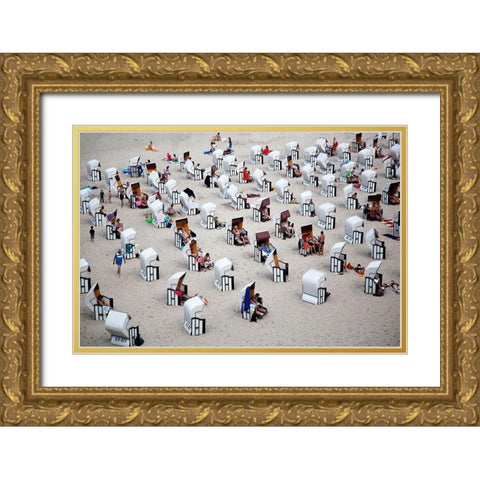 L Alveare Gold Ornate Wood Framed Art Print with Double Matting by Latta, Massimo Della