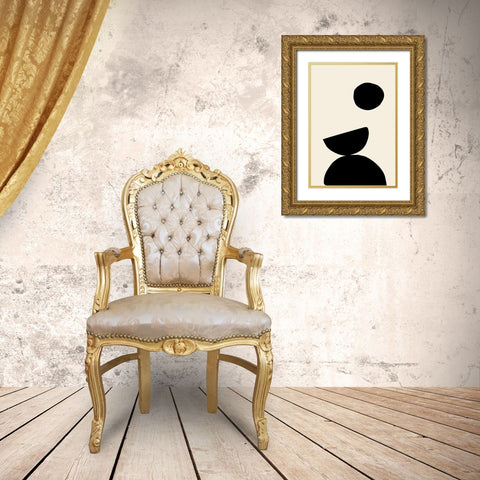 Organic Shapes 09 Gold Ornate Wood Framed Art Print with Double Matting by Uppsala Studio