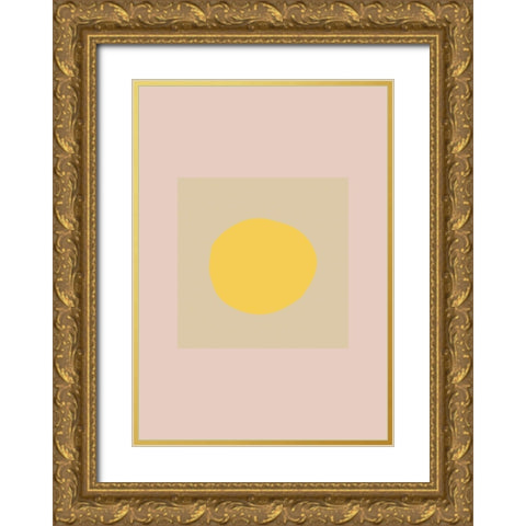 The Sun Gold Ornate Wood Framed Art Print with Double Matting by Uppsala Studio