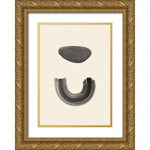 Arch and Stone Gold Ornate Wood Framed Art Print with Double Matting by Uppsala Studio