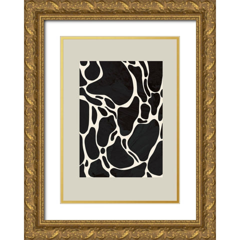 Giraffe Sand Gold Ornate Wood Framed Art Print with Double Matting by Uppsala Studio