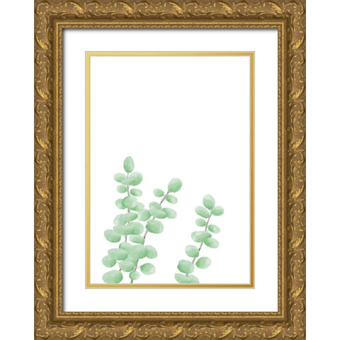 Branches Gold Ornate Wood Framed Art Print with Double Matting by Uppsala Studio