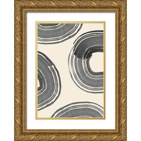 Rings of Life Gold Ornate Wood Framed Art Print with Double Matting by Uppsala Studio