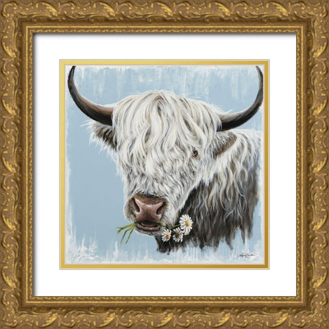 Daisy Coo Gold Ornate Wood Framed Art Print with Double Matting by Bawden, Angela