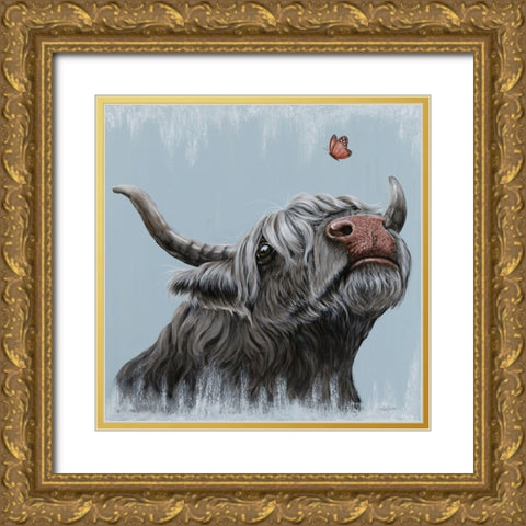 Sniffles Gold Ornate Wood Framed Art Print with Double Matting by Bawden, Angela