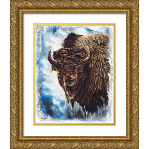 Determination Gold Ornate Wood Framed Art Print with Double Matting by Bawden, Angela