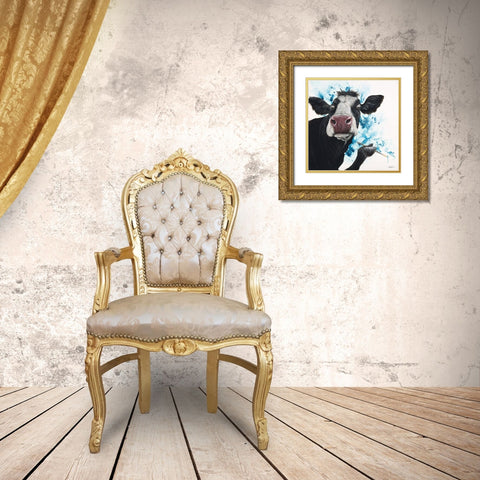 Picowsso Gold Ornate Wood Framed Art Print with Double Matting by Bawden, Angela