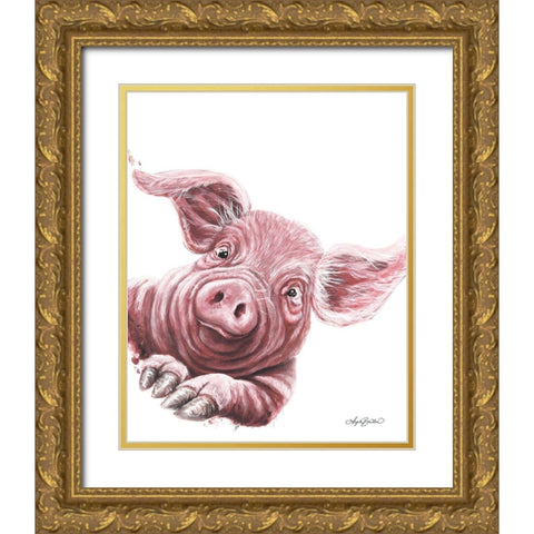 This Little Piggys Toes Gold Ornate Wood Framed Art Print with Double Matting by Bawden, Angela