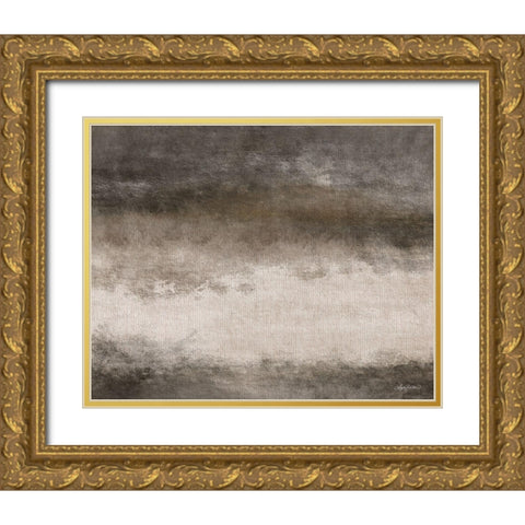 Mocha Java Abstract 2 Gold Ornate Wood Framed Art Print with Double Matting by Bawden, Angela