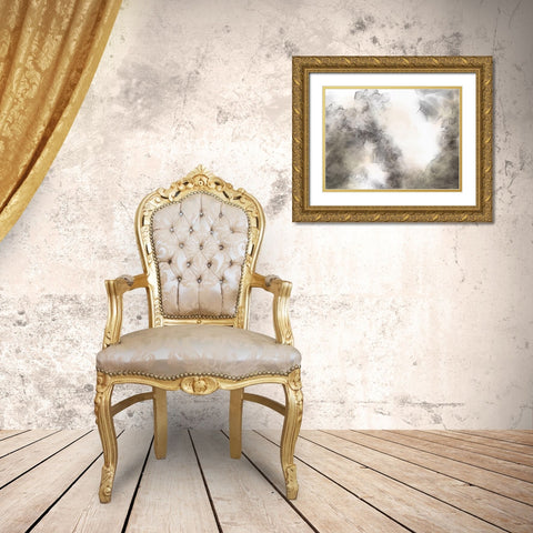 Fawn Mushroom Abstract 2 Gold Ornate Wood Framed Art Print with Double Matting by Bawden, Angela