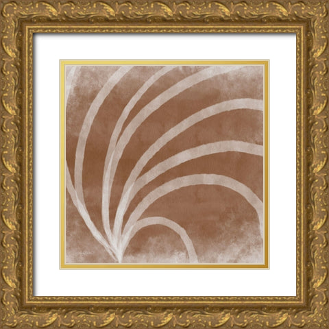Boho Curves Gold Ornate Wood Framed Art Print with Double Matting by Bawden, Angela
