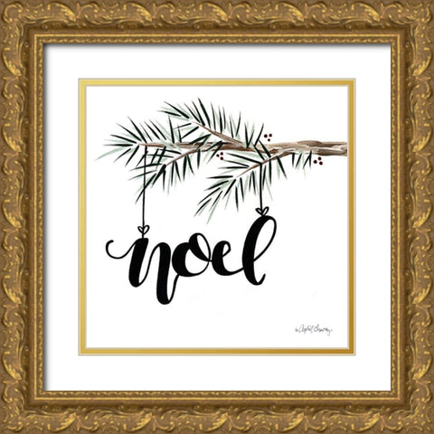 Noel Gold Ornate Wood Framed Art Print with Double Matting by Chavez, April
