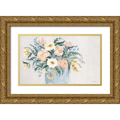 Spring Florals I   Gold Ornate Wood Framed Art Print with Double Matting by Chavez, April