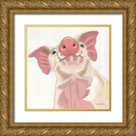 Buster Gold Ornate Wood Framed Art Print with Double Matting by Justice, Ashley