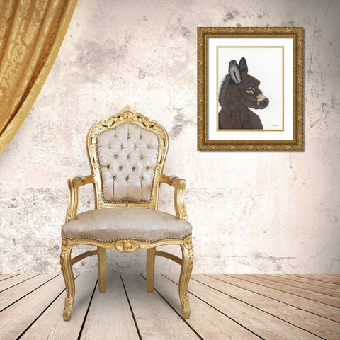 Archie Gold Ornate Wood Framed Art Print with Double Matting by Justice, Ashley