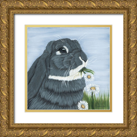 Posey Gold Ornate Wood Framed Art Print with Double Matting by Justice, Ashley