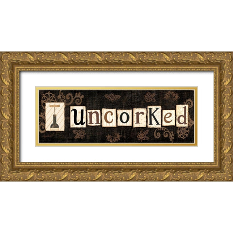 Uncorked Gold Ornate Wood Framed Art Print with Double Matting by LaPoint, Annie