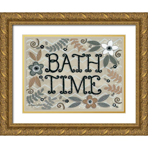 Bath Time Gold Ornate Wood Framed Art Print with Double Matting by LaPoint, Annie