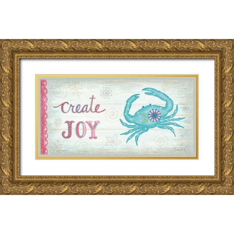 Create Joy Gold Ornate Wood Framed Art Print with Double Matting by LaPoint, Annie
