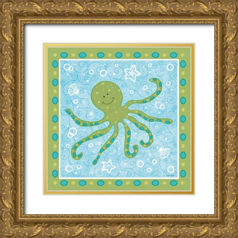 Beetle and Bob Baby Squid Gold Ornate Wood Framed Art Print with Double Matting by LaPoint, Annie
