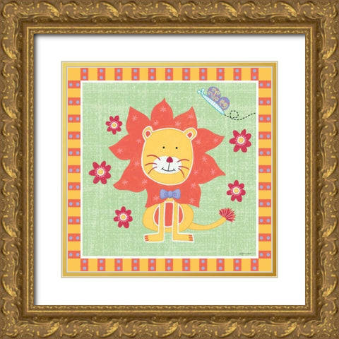 Beetle and Bob Baby Lion Gold Ornate Wood Framed Art Print with Double Matting by LaPoint, Annie