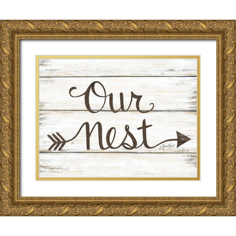 Our Nest Gold Ornate Wood Framed Art Print with Double Matting by LaPoint, Annie