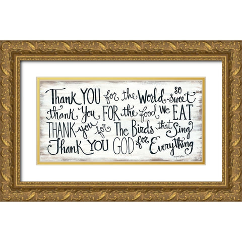 Thank You Lord Gold Ornate Wood Framed Art Print with Double Matting by LaPoint, Annie