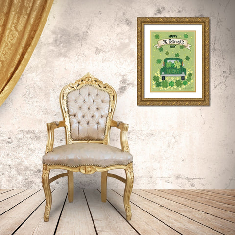 Lucky Truck Gold Ornate Wood Framed Art Print with Double Matting by LaPoint, Annie