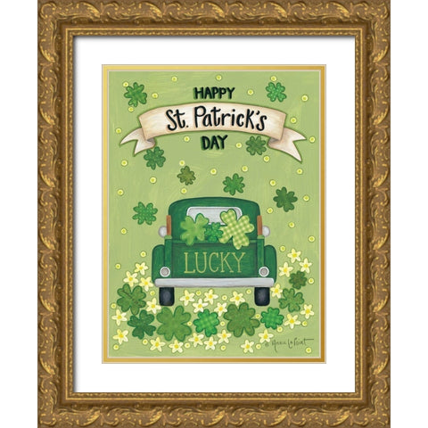 Lucky Truck Gold Ornate Wood Framed Art Print with Double Matting by LaPoint, Annie